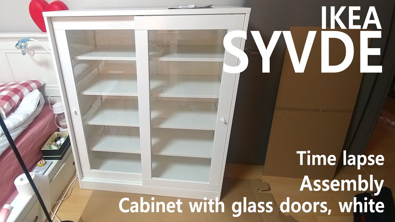 How to Assemble - Ikea SYVDE Cabinet with glass doors - YouTube