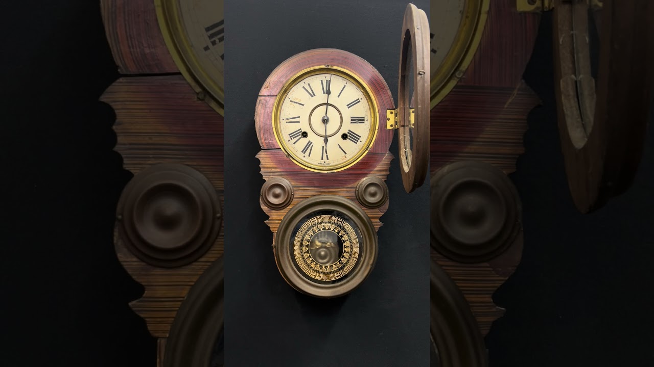 達磨時計 振り子 ゼンマイ式ボンボン 四ツ丸 姫だるま 壁掛け 古時計