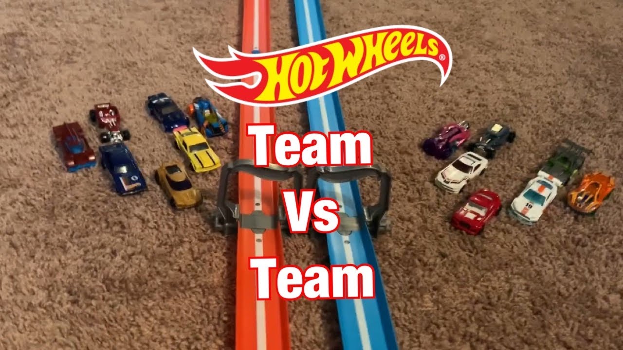 Let's Race! - Hot Wheels Double Loop Dash (Team vs Team) - YouTube