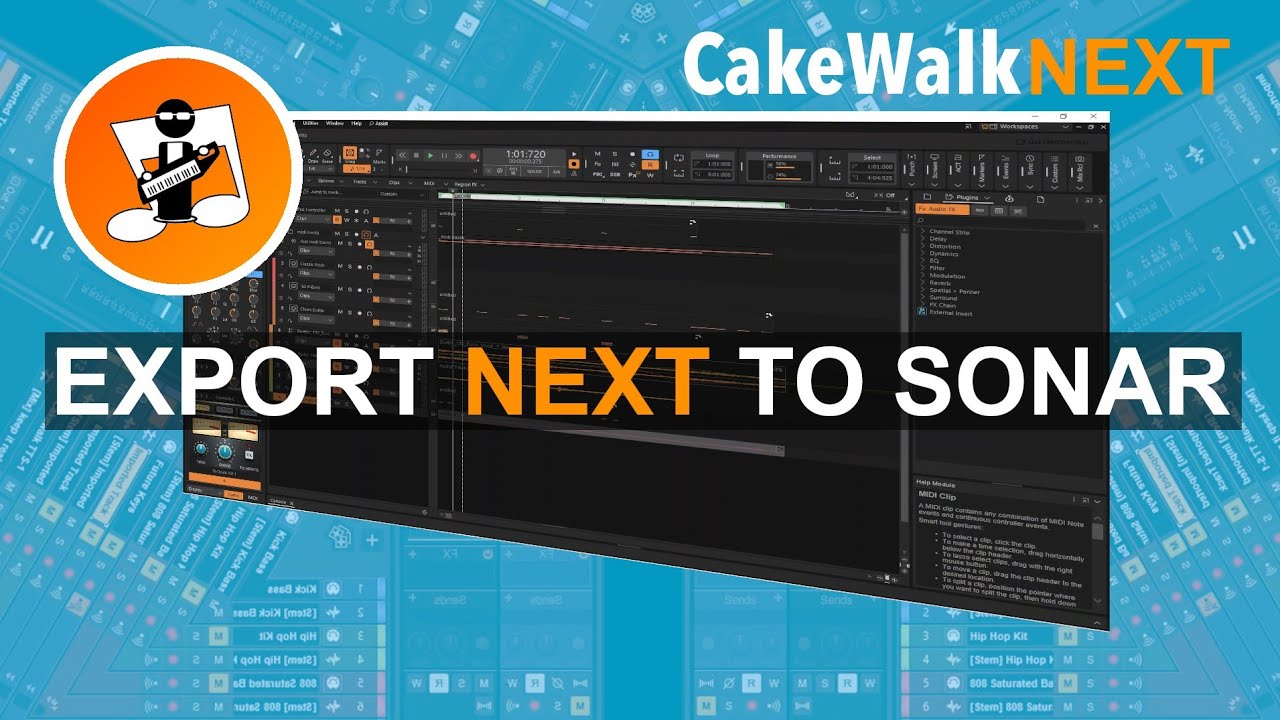 How to export a Cakewalk Next project to Cakewalk Sonar - YouTube