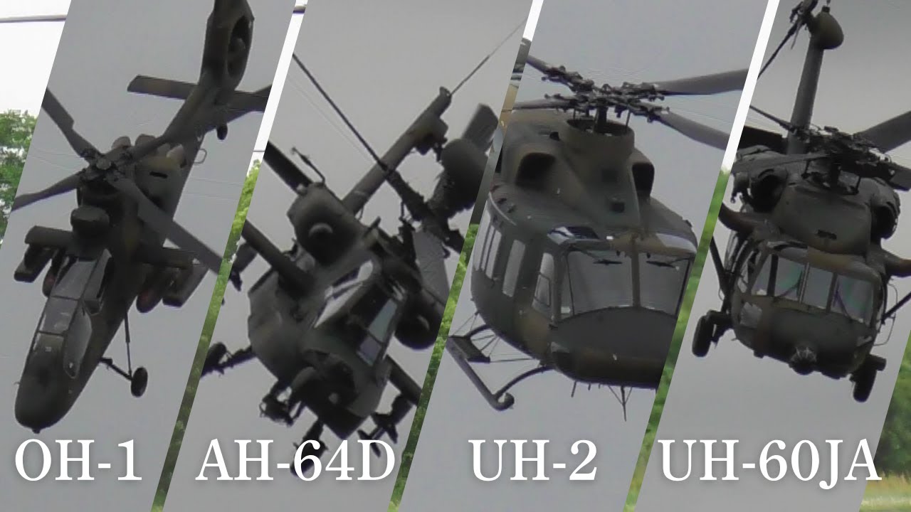 訓練展示】 目達原駐屯地創立71周年記念行事 オメガ/アパッチ/ハヤブサ