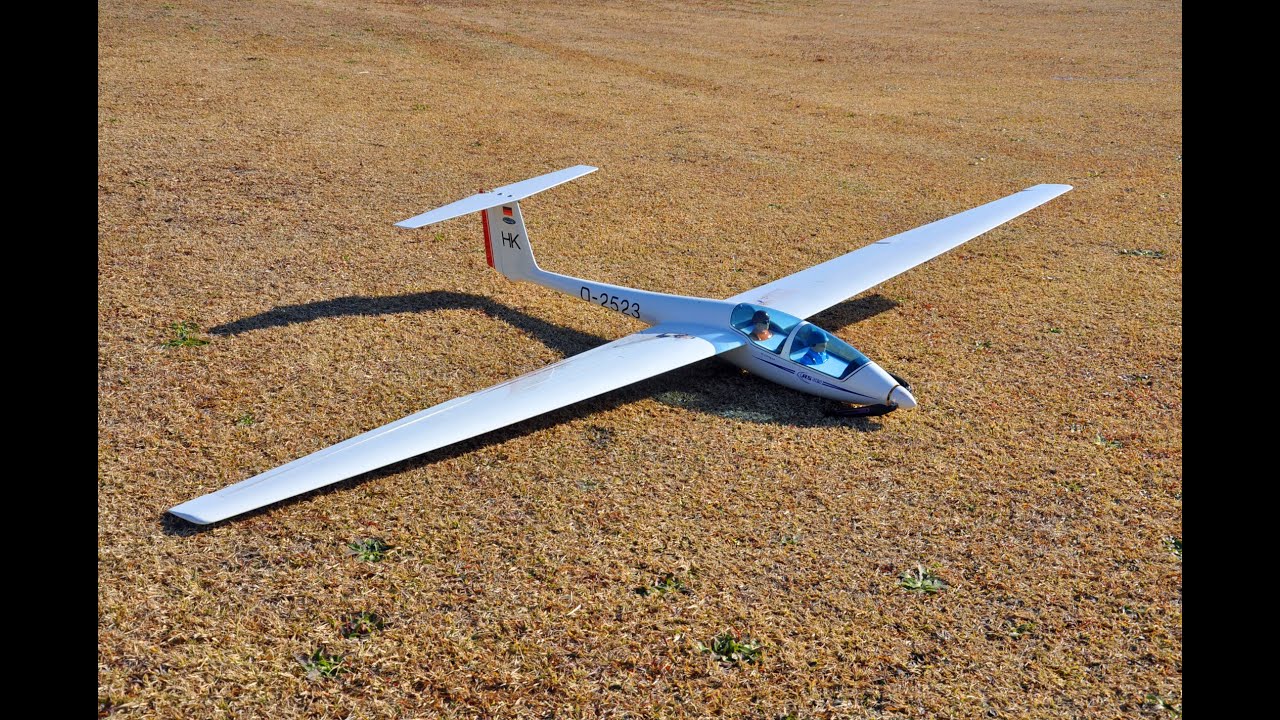 RC Plane ASK-21 エアブレーキの効果は絶大でした！ - YouTube