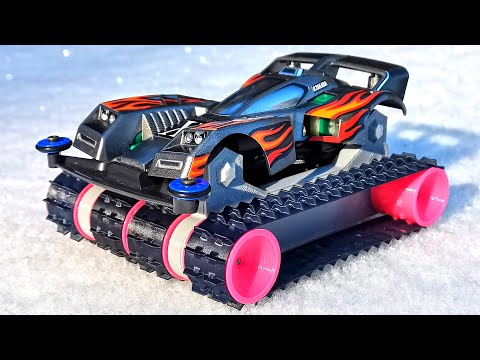 Attack the snow with Endless-Track MINI 4WD!!! - YouTube