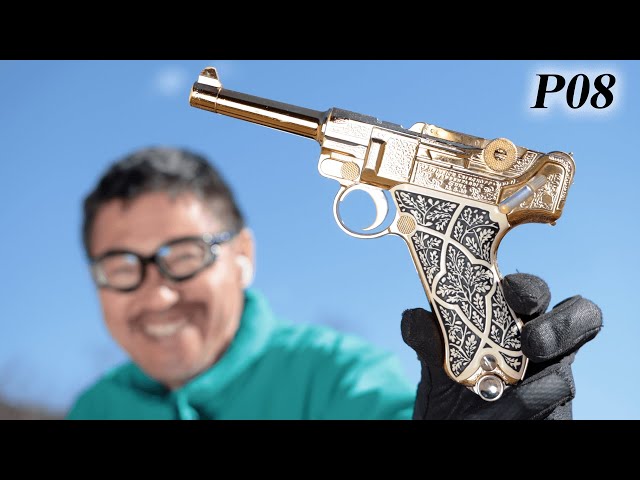 ゴールド ルガーP08 ! 【2001年限定品】エングレーブ バイオハザード