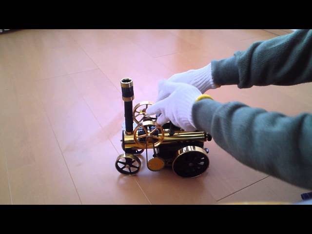 蒸気エンジン模型車走行試験（Wilesco D430）Steamy engine model car
