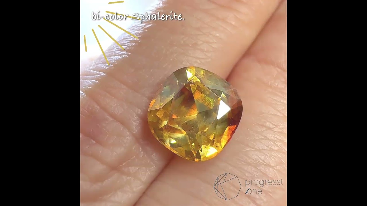 バイカラースファレライト4.89ct - YouTube