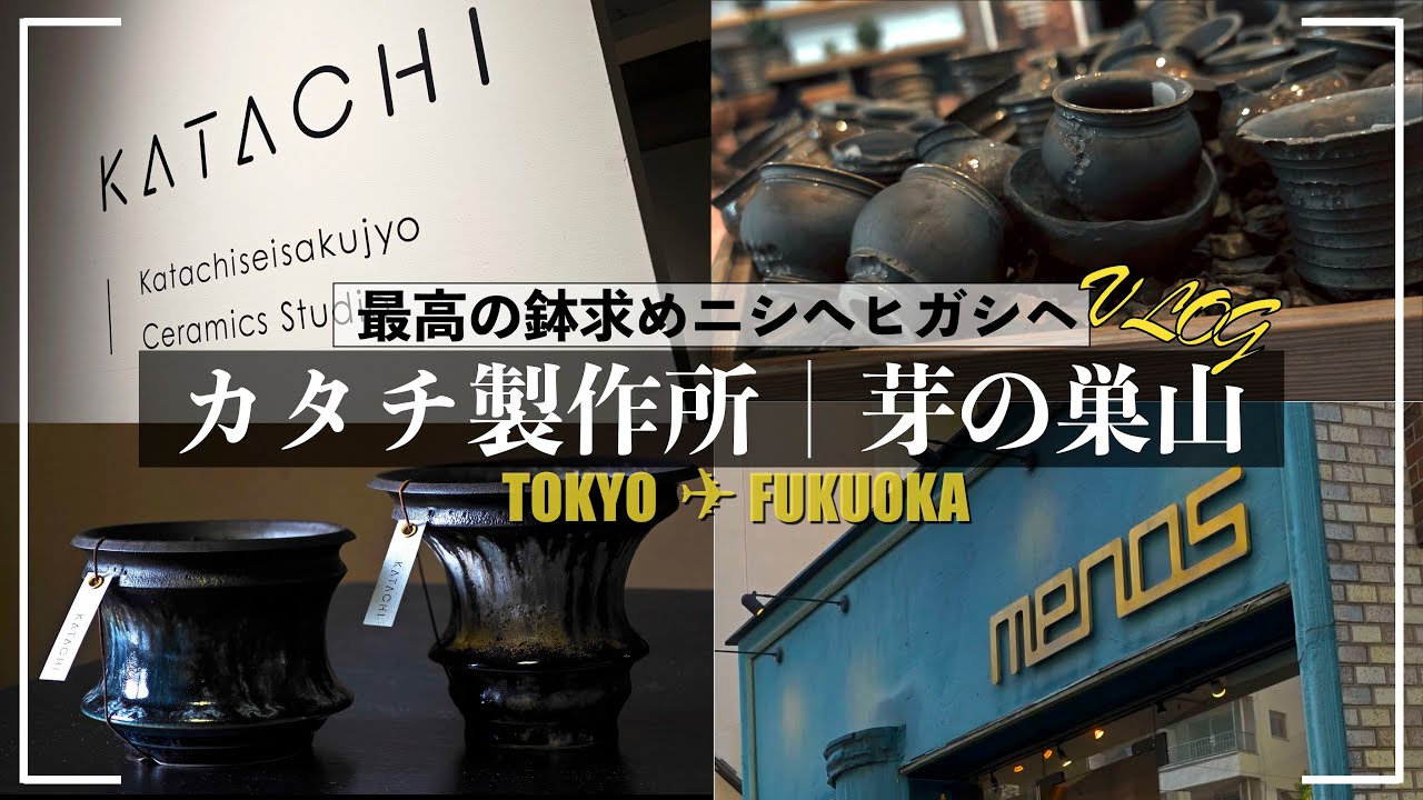 カタチ製作所 / 芽の巣山】最高の鉢を求めニシヘヒガシヘVLOG｜作家鉢