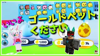 ロブロックス : 😸新しいペットシミュレーターが出た！ゴールドペット