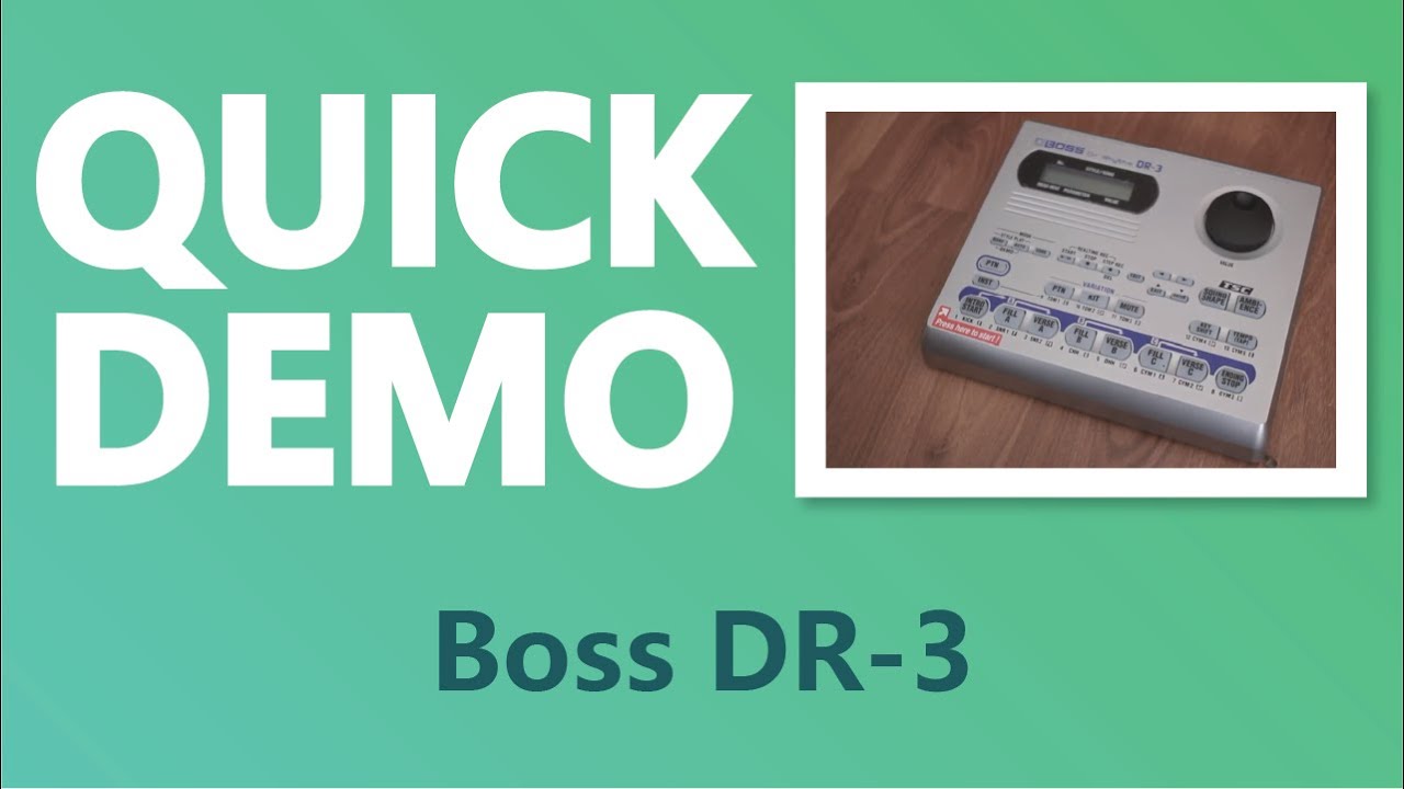 Boss Doctor Rhythm DR-3 - Quick Demo [No Talking] - YouTube