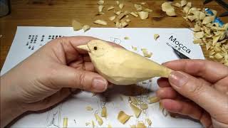バードカービング 作り方 メジロ6 体その2 - YouTube