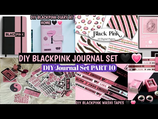 DIY BLACKPINK Journal Set 🖤💗 How to make Journal set at home