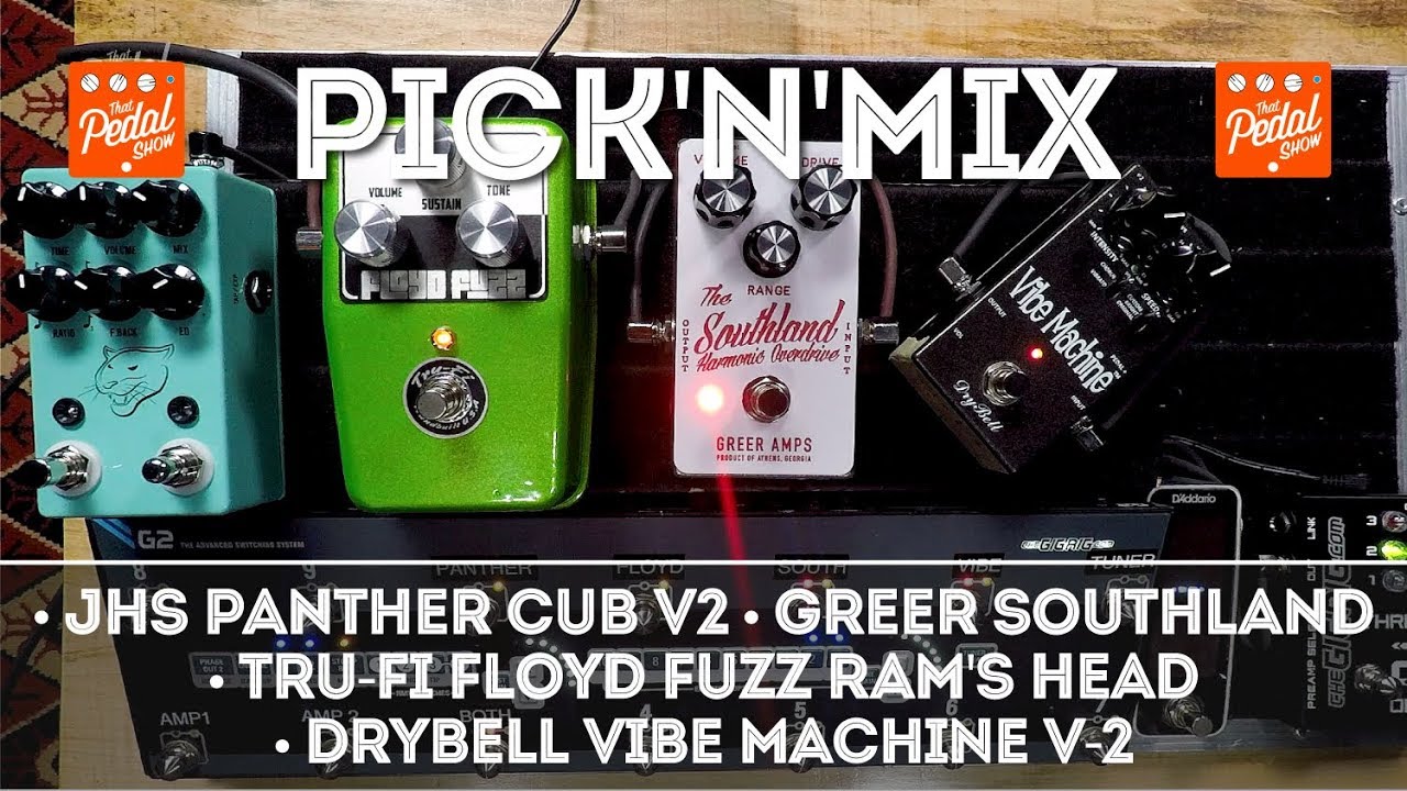 Tru-Fi Floyd Fuzz guitar pedal in multiple versions of the EH Bug