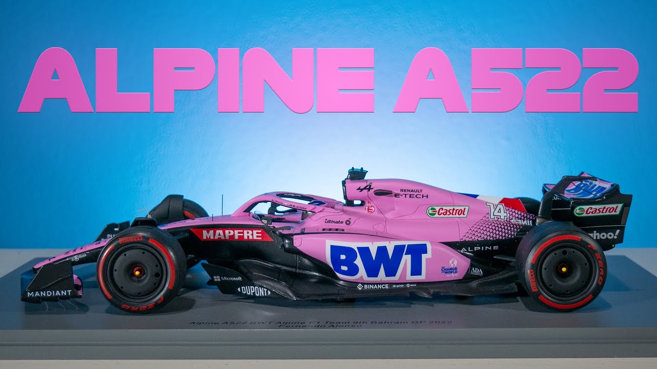 Spark 1/18 Fernando Alonso Alpine A522 Bahrain GP 2022 Model Car