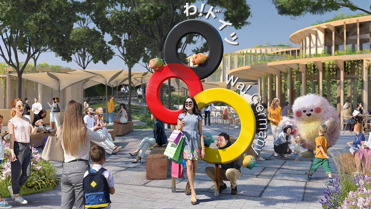 テーマは「わ！」 ドイツパビリオン 循環経済や調和、驚き 円柱建築で