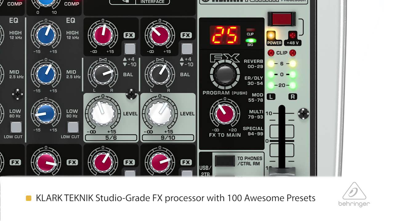 XENYX QX1202USB Small Format Mixer & USB Audio Interface - YouTube