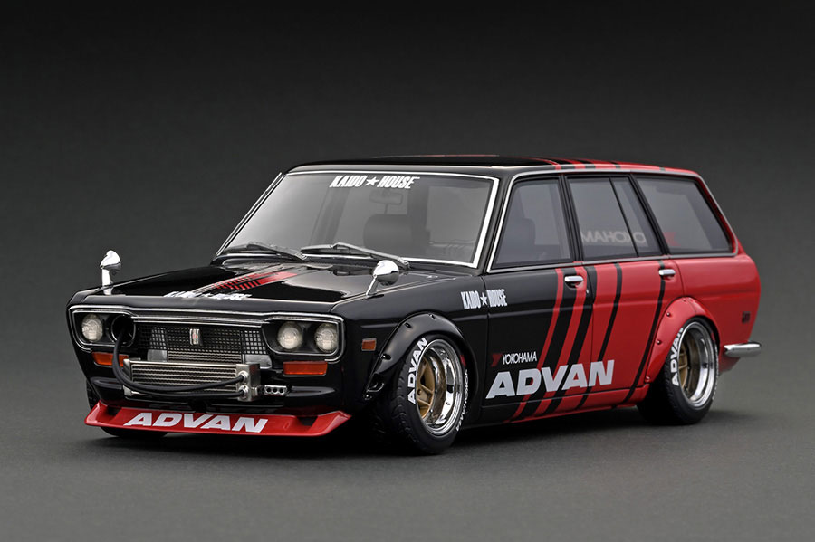 IG3149 1/18 Datsun Bluebird (510) Wagon Black/Red | LINE UP
