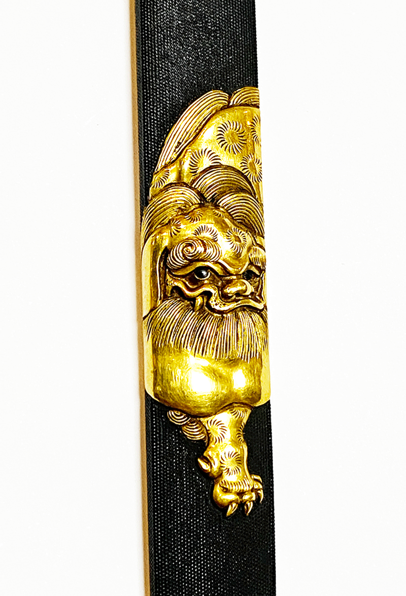 獅子図二所 柳川直政Futatokoro design of Yokoya lion Signed by