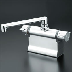 楽天市場】KVK KM3008L デッキ形サーモスタット式混合栓 左ハンドル