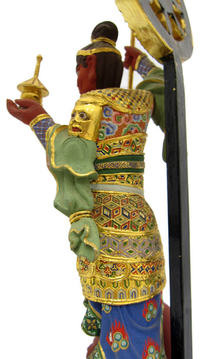 楽天市場】毘沙門天像（極彩色） 全高約39cm 仏像 七福神 多聞天 極