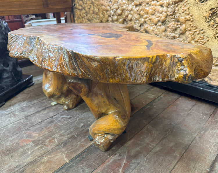 楽天市場】送料無料 自然木 木の根 座卓 低い テーブル W126cm 花台