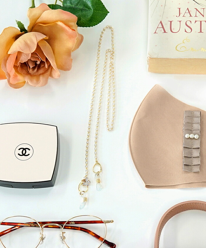 マスク＆メガネ チェーン パール バタフライ le reve vaniller 全1色