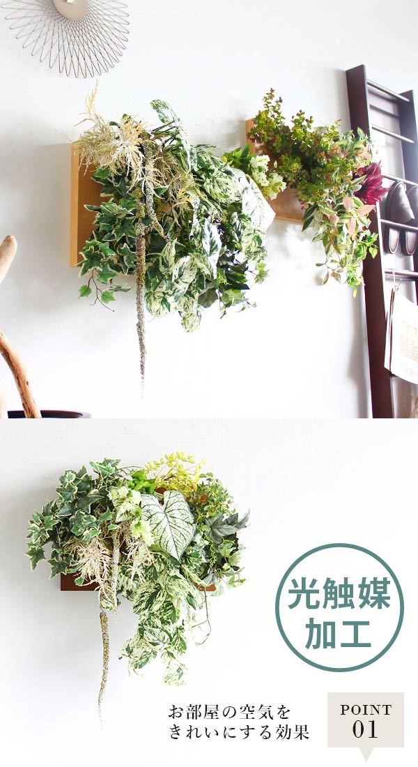楽天市場】光触媒 観葉植物 フェイクグリーン 壁掛け 造花 インテリア