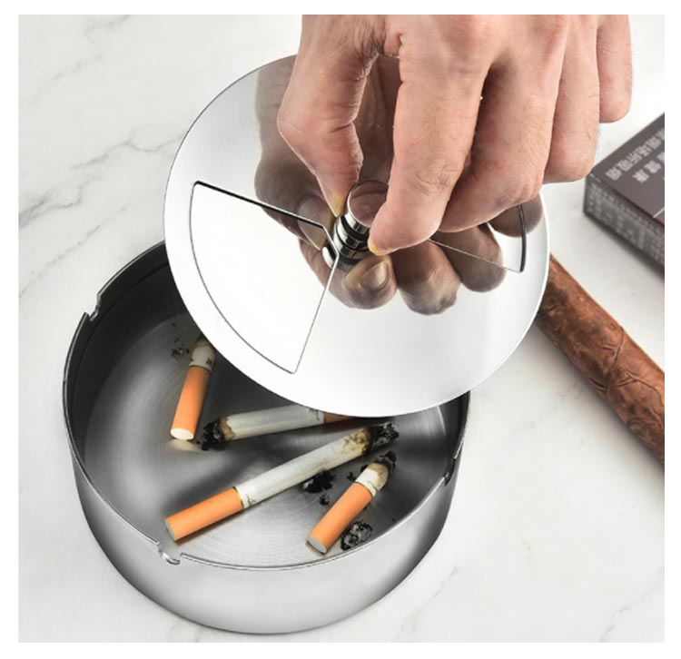 楽天市場】灰皿 フタ付き 卓上 ふた付き 回転灰皿 おしゃれ ミニ灰皿