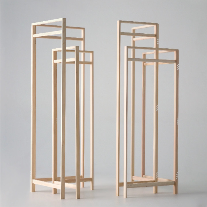 楽天市場】東屋衣桁長丈/並幅W900×D39×H1700mm木曽ひのき[ハンガー