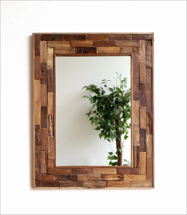 楽天市場】鏡 壁掛け 木製 ウォールミラー 洗面所 トイレ 玄関