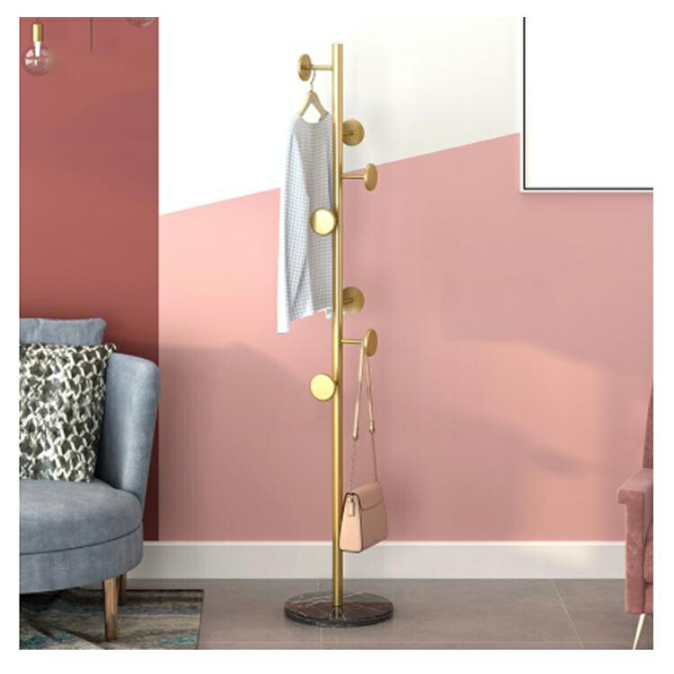 楽天市場】ポールハンガー 大理石 スチール ハンガーラック コート