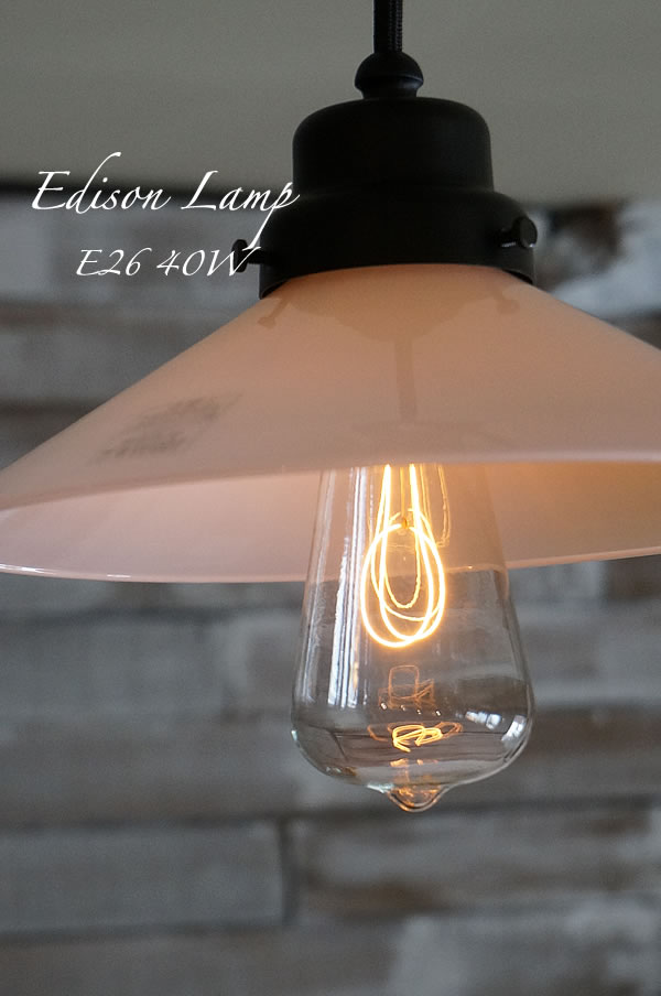 楽天市場】レトロ 照明器具 白熱電球 エジソン球 E26 40W カーボン球