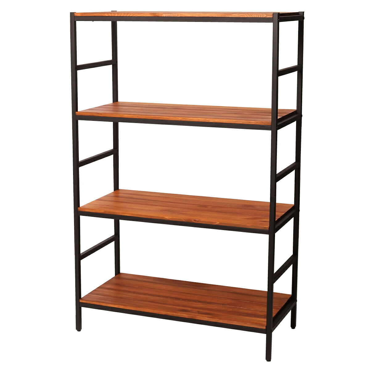 楽天市場】スチールラック 4段 87×40cm 天然木 BRICK （ ラック