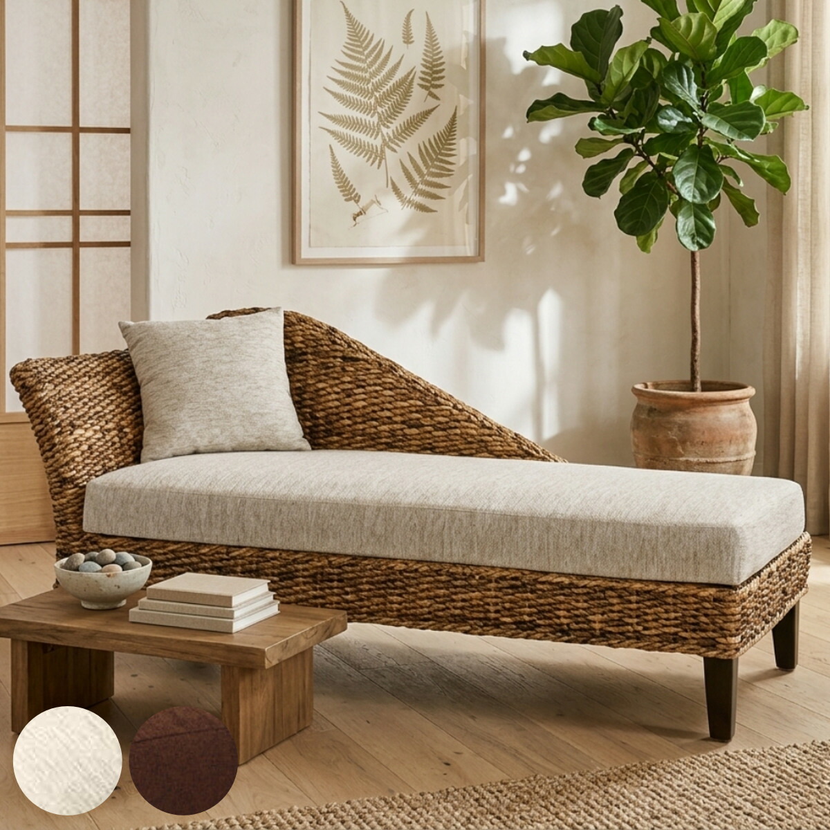 楽天市場】カウチソファ 幅160cm ハワイアンリゾート風 バナナリーフ材