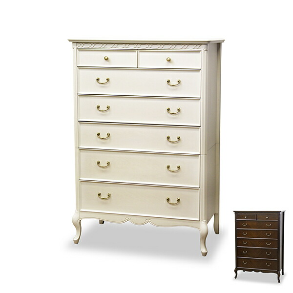 クラシカル 猫脚チェスト 7段 スリム イタリアンクラシックスタイル