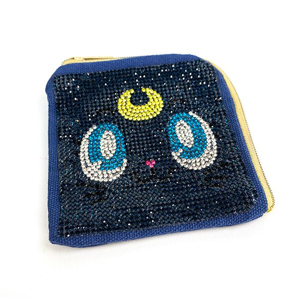 美少女戦士セーラームーン ルナ キラキラスクエアポーチ 小物入れ ブルー