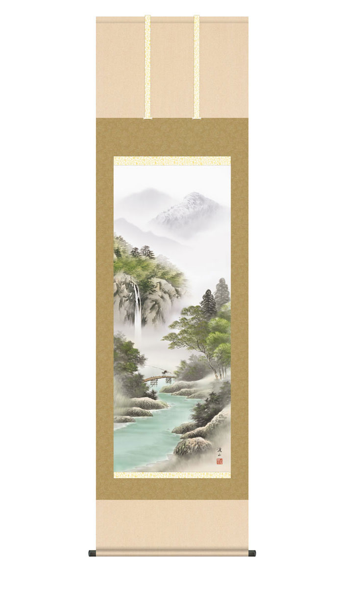 楽天市場】掛け軸 掛軸 清風水明 せいふうすいめい 幅54.5×高さ約190cm