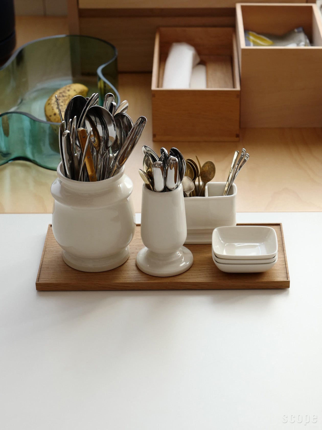 楽天市場】スコープ / キッチンツールキャニスター 110mm ホワイト