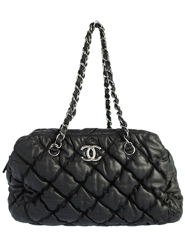 CHANEL】【シルバー金具】シャネル『バブルキルト チェーンショルダー