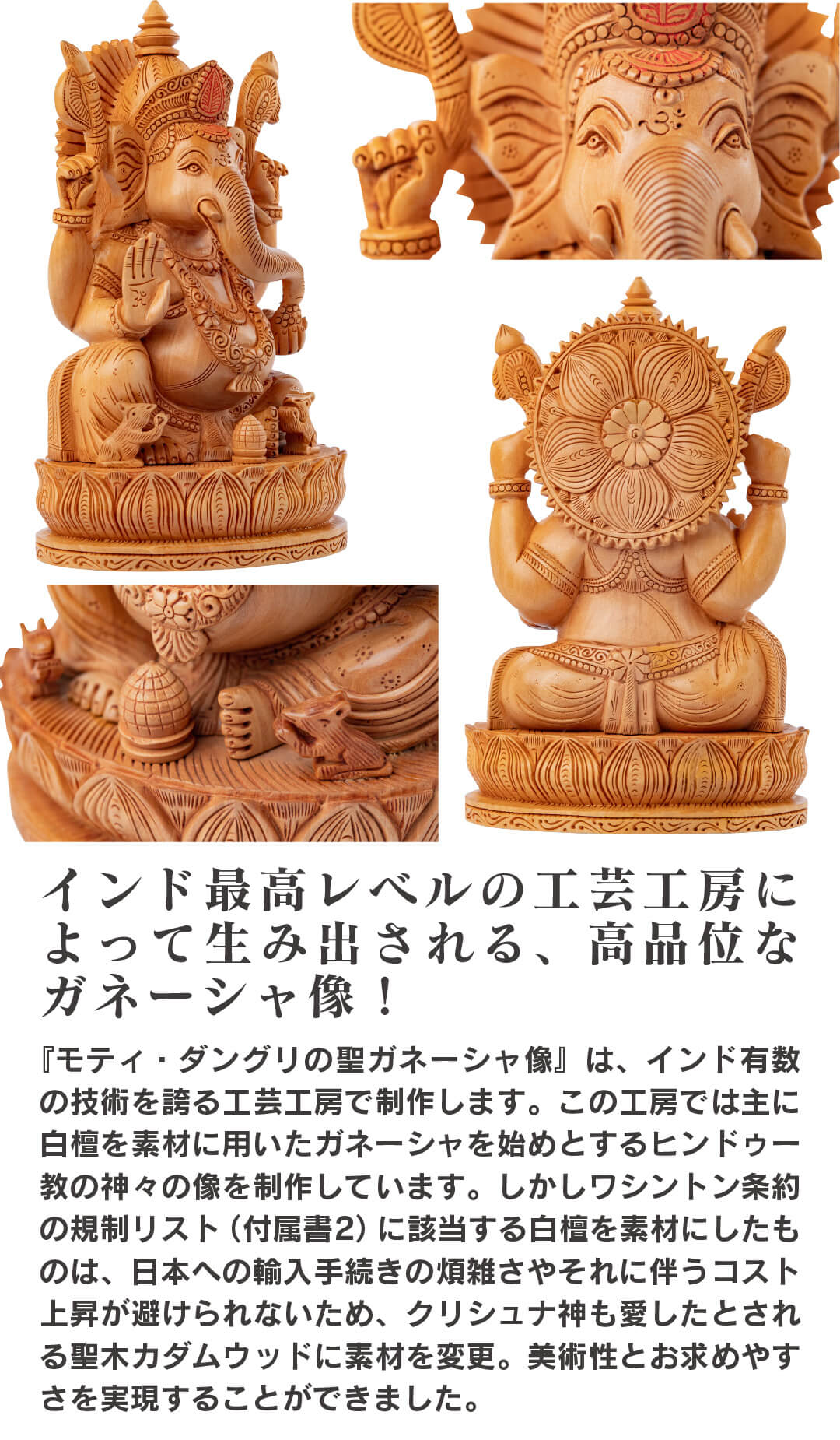 楽天市場】夢を叶えるゾウの神様 ガネーシャ像 インドで祈祷