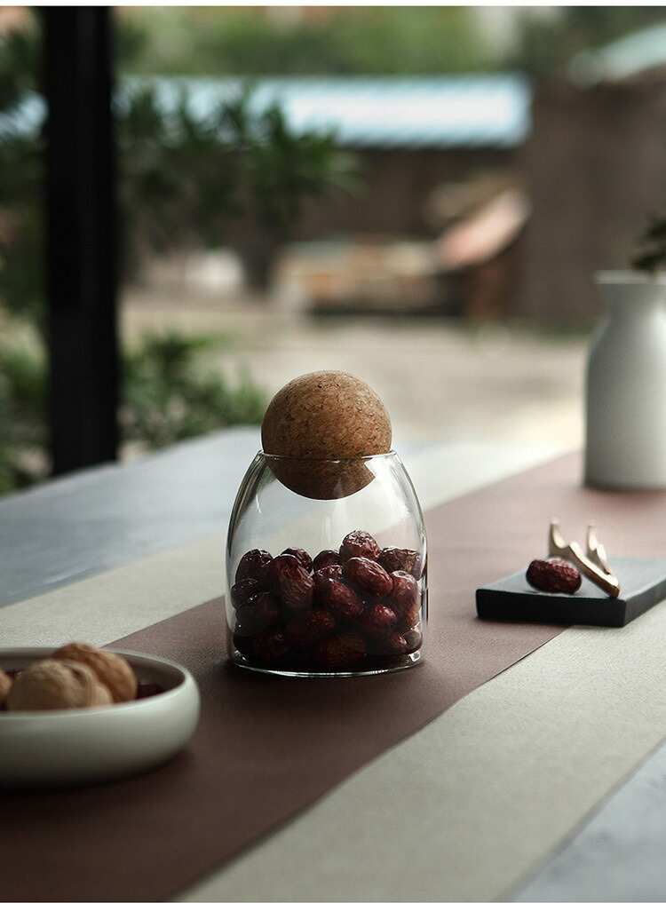 楽天市場】【送料無料】ガラスキャニスター コルクボール 3点セット