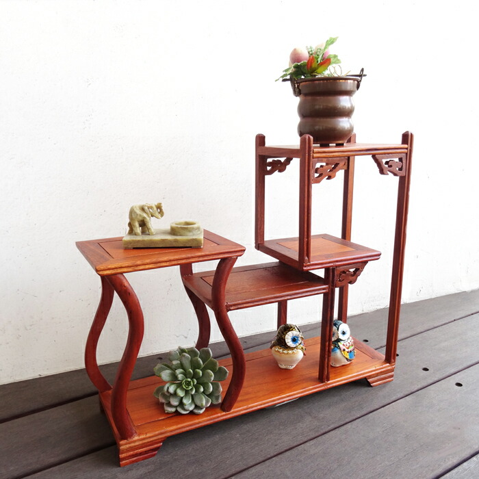 楽天市場】飾り棚 和モダン 和風 アジアン オリエンタル おしゃれ 花梨