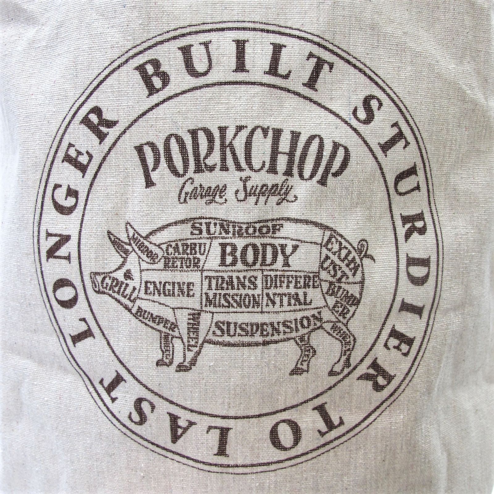 PORKCHOP GARAGE SUPPLY - LAUNDRY BAG (NATURAL) / ランドリーバッグ