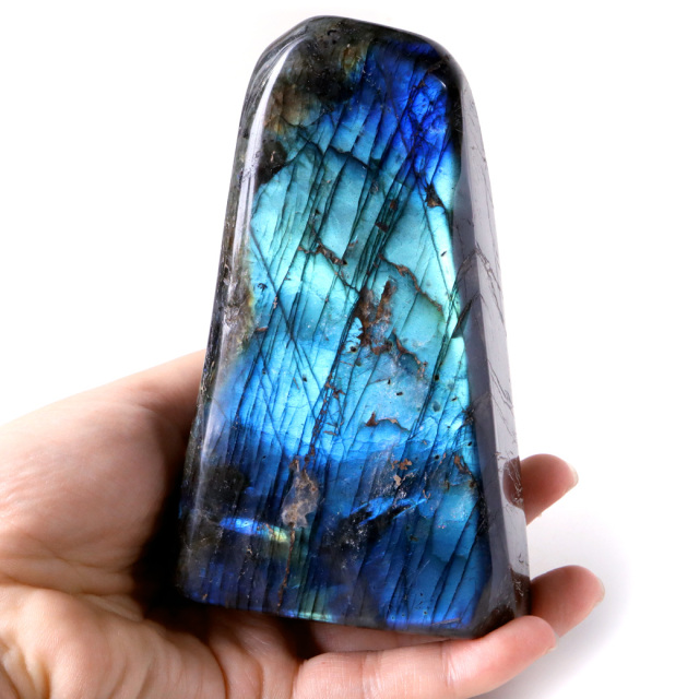 ラブラドライト 原石 鉱物 860g 1点もの シラー 天然石 パワーストーン