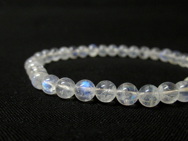 高品質 レインボームーンストーン ブレスレット 約5～5.5mm 天然石販売