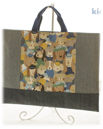 幼稚園保育園入園入学グッズ 絵本入れ手さげ袋レッスンバッグ 手作り