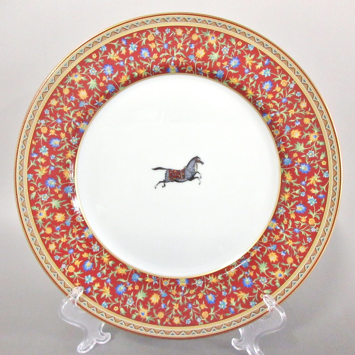 エルメス/シュヴァルドリアン/食器/陶器/レッド×白×マルチ/新品同様の