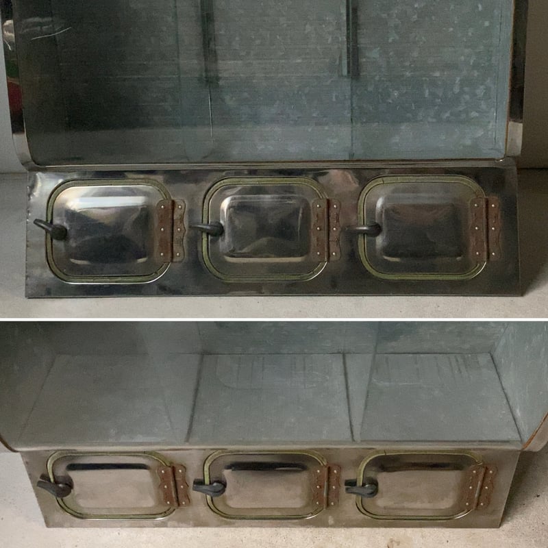 アンティーク ショーケース 昭和初期 駄菓子 乾物 用 ガラスケース 3層