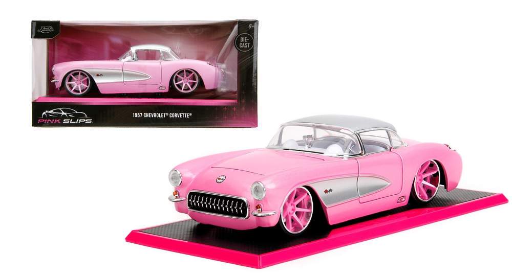 1:24 Pink Slips w/Base - 1957 Chevy Corvette, Jada Toys: Diecast