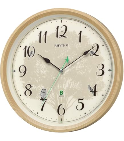 Amazon.co.jp: シチズン （包装・文字盤面名入れ）電波掛け時計 茶