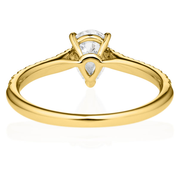 K18YG プレイズ ペアシェイプ ダイヤモンド エタニティタイプ リング